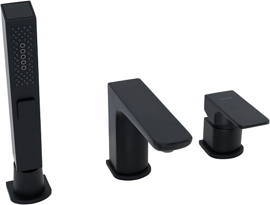 Allen Brau Смеситель на борт ванны Infinity 5.21008-31 (с внутренней частью) черный матовый – фотография-2